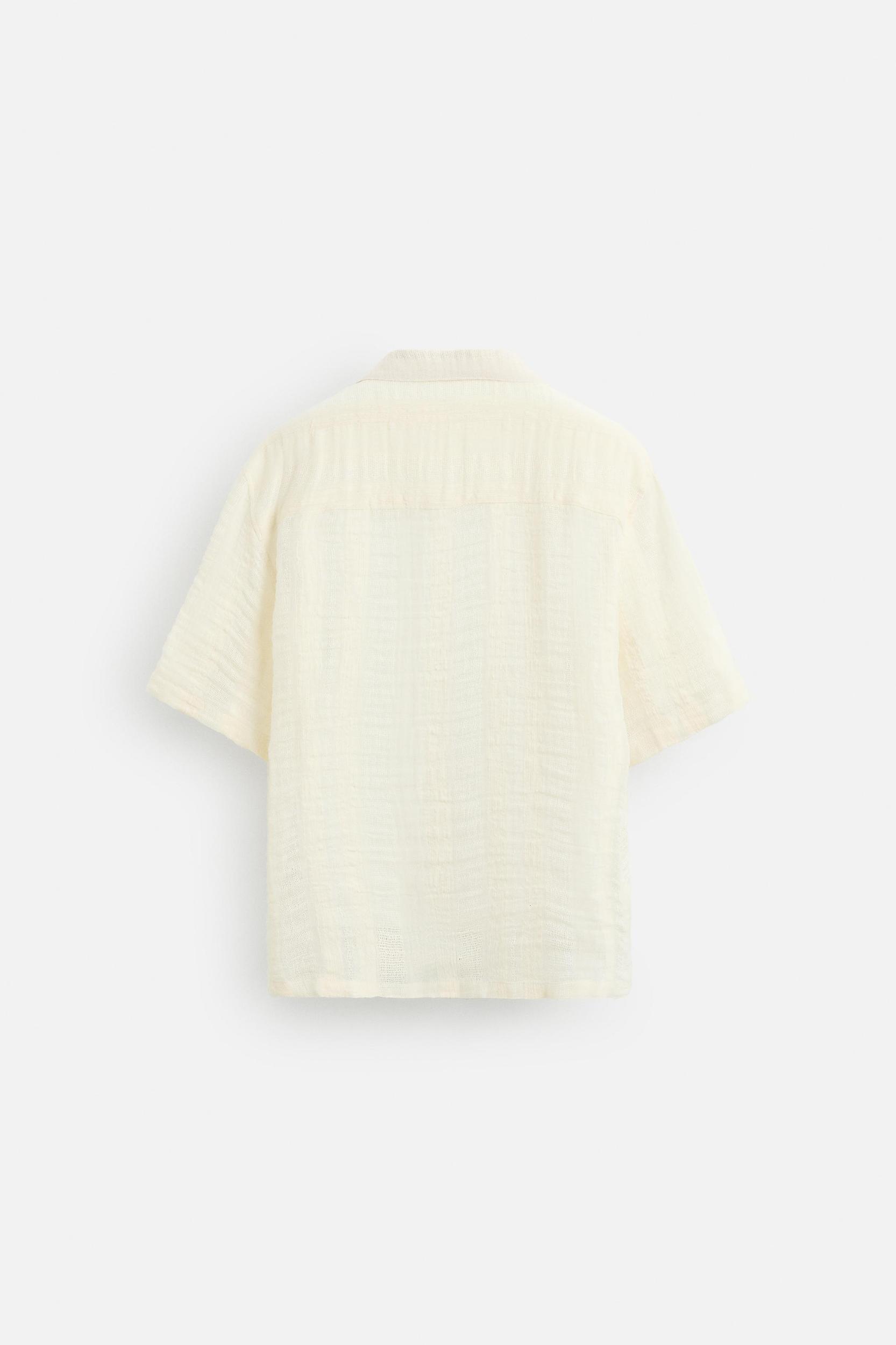 COTTON LINEN JACQUARD SHIRT Product Image