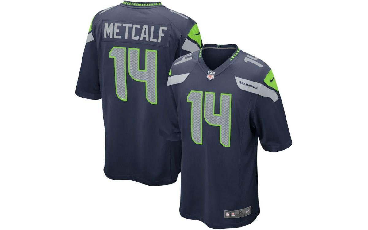 Men's Nike DK Metcalf College Navy Seattle Seahawks Vapor Limited Jersey, Size: Small, Blue Product Image