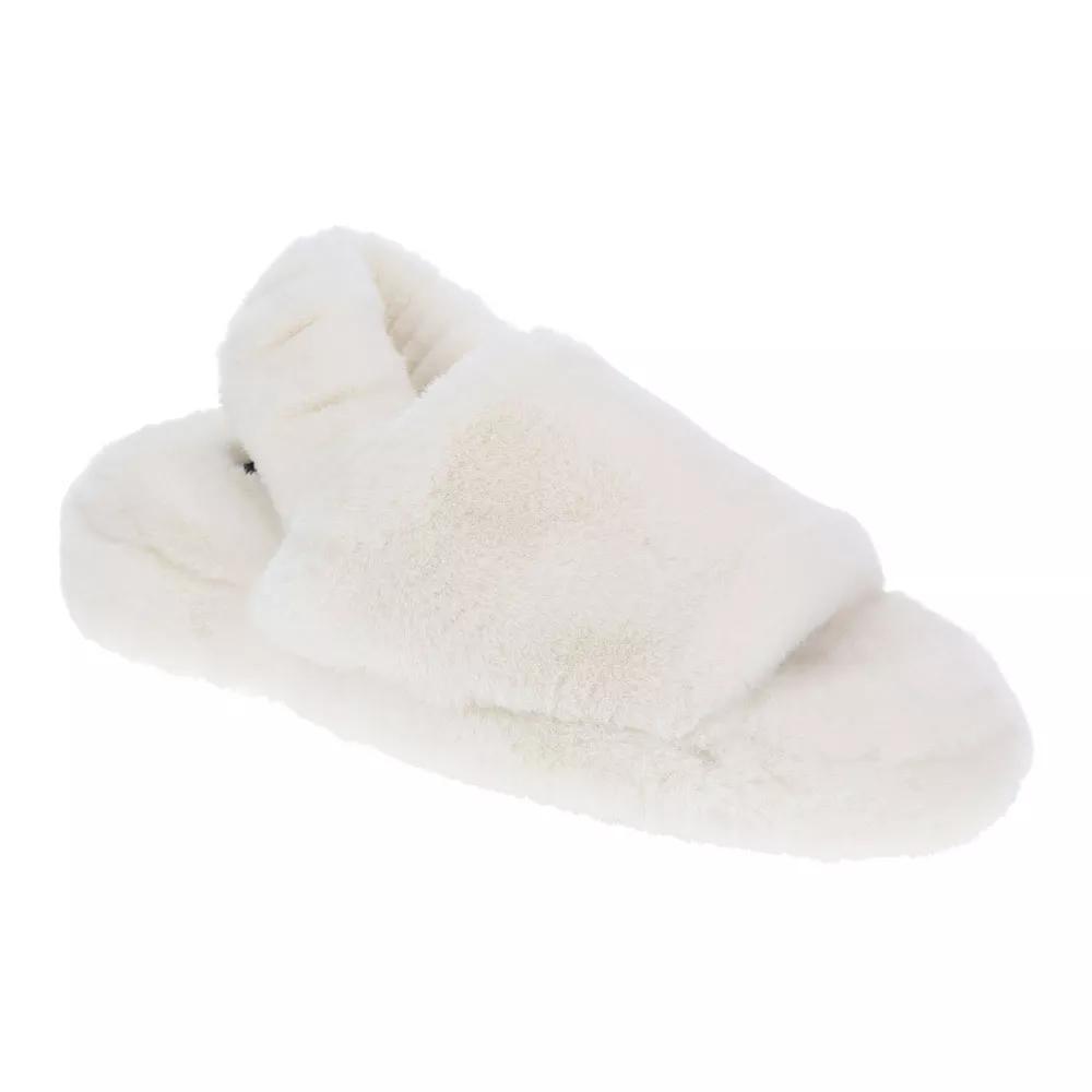 Rachel Rachel Roy Ruby Women's Faux-Fur Singback Slippers, Size: Large, Black Product Image
