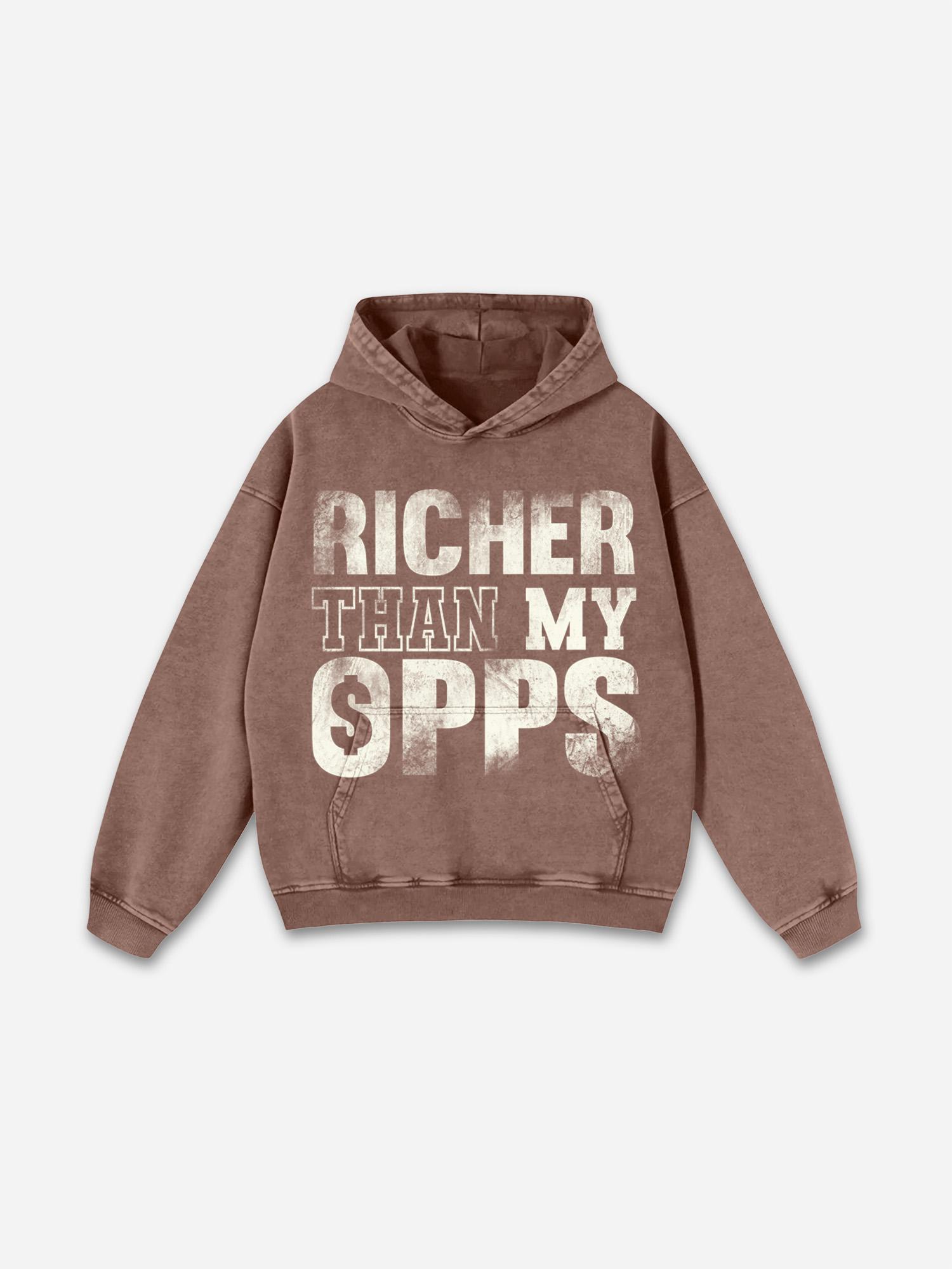 No. 28 Racing Elements Vintage Prints Graphic Acid Wash Hoodie Product Image