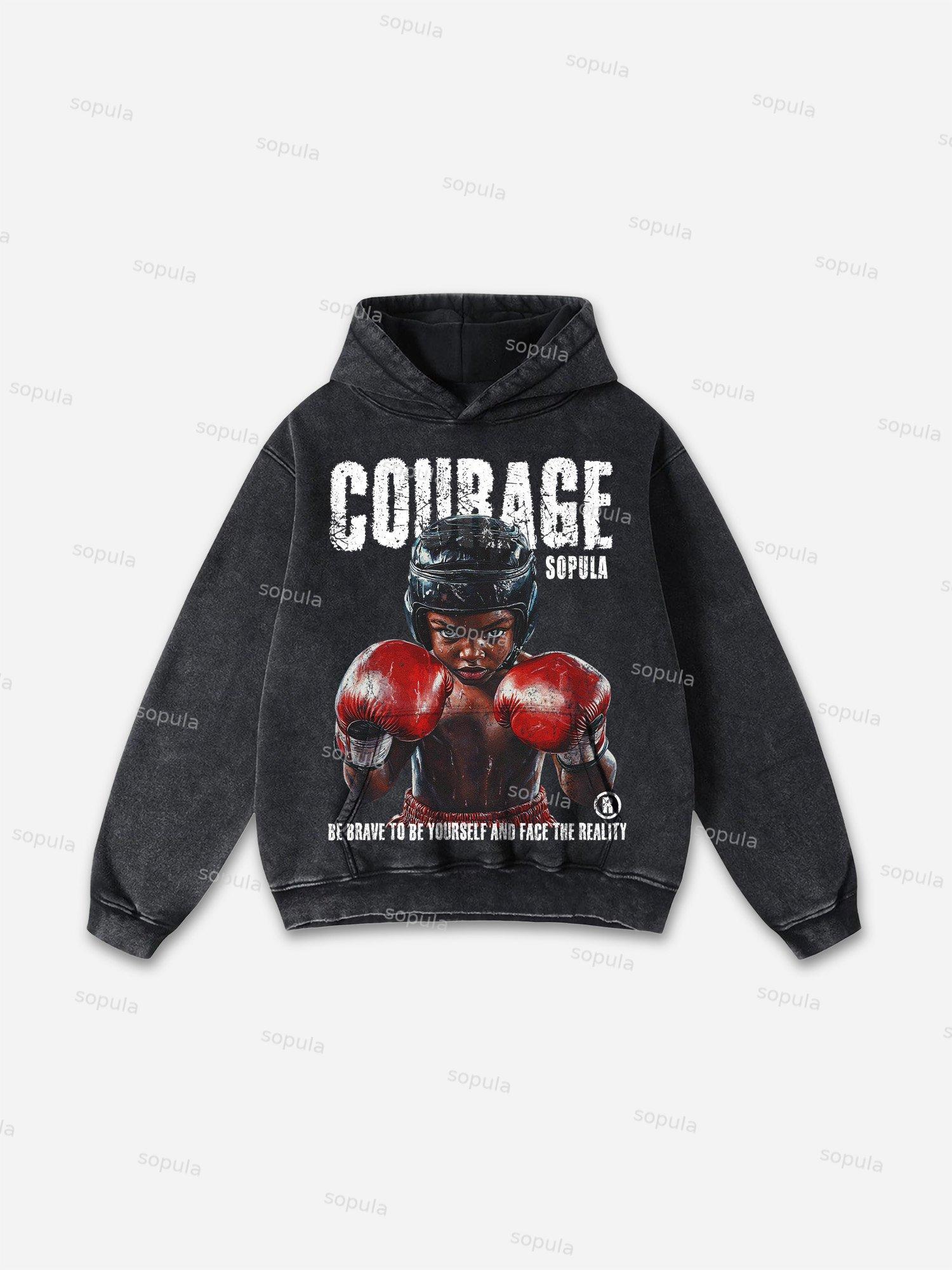 Red Spider Graphic Washed Hoodie Product Image