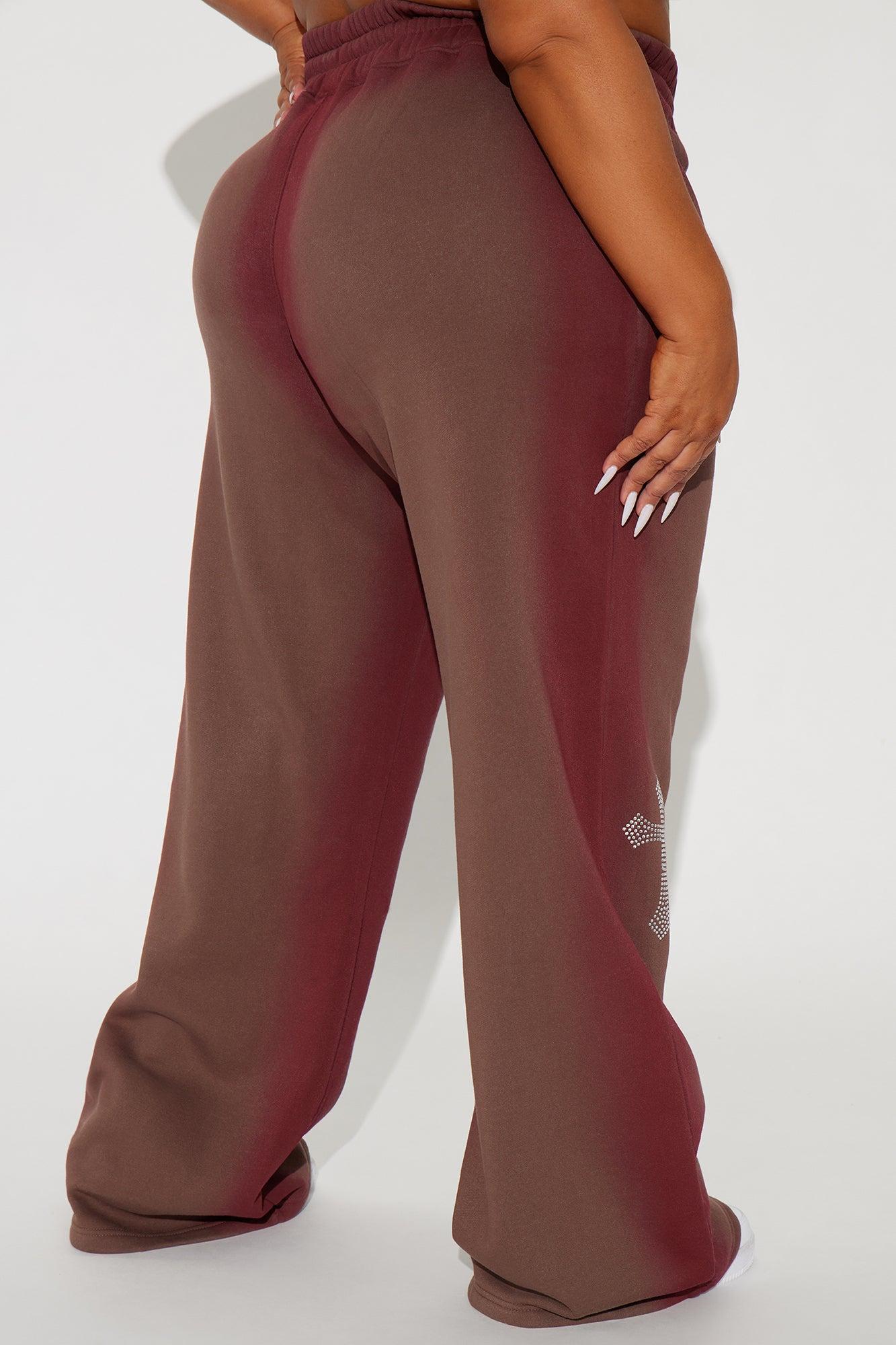 Every Day's A Good Day Washed Wide Leg Pant - Brown/combo Product Image