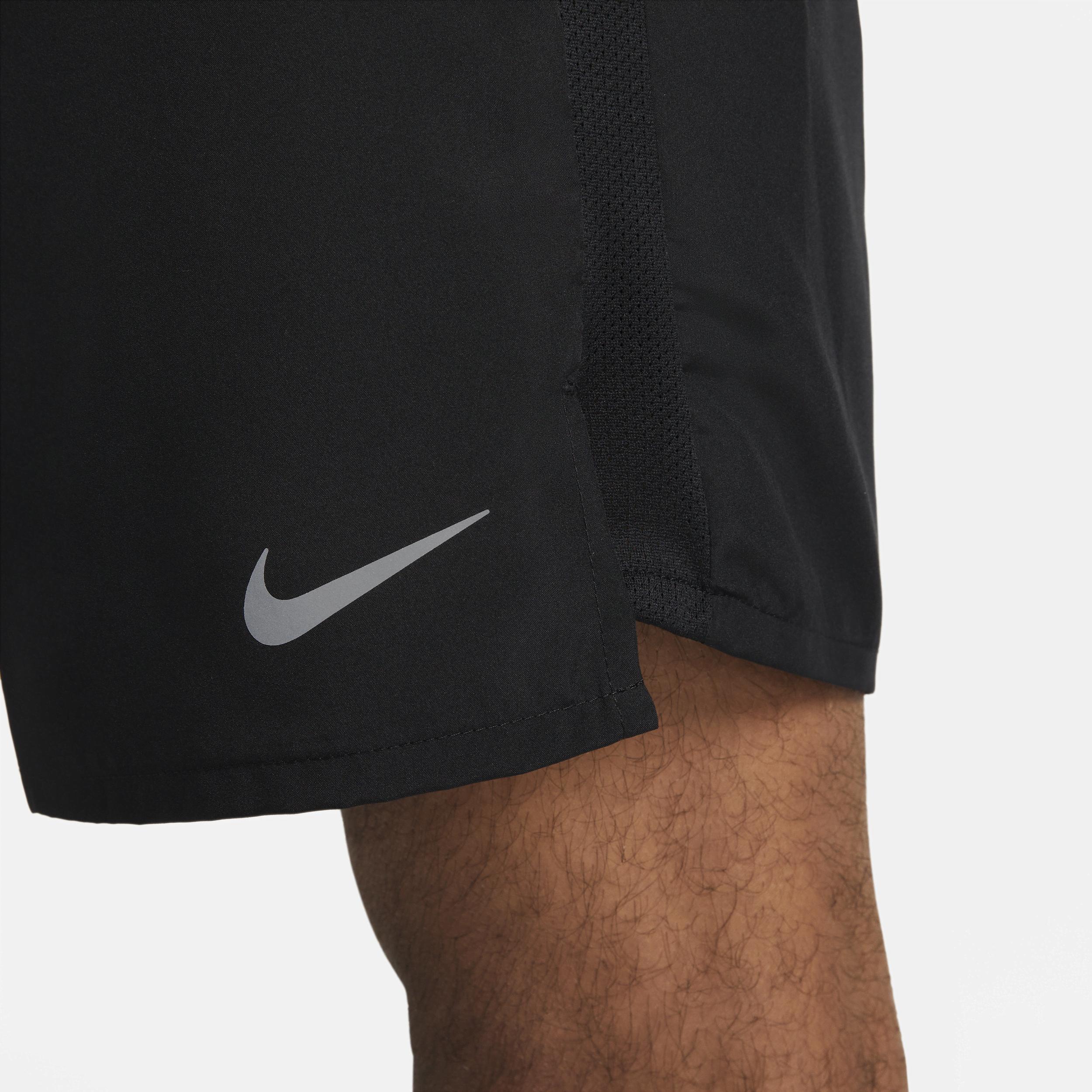 Men's Nike Dri-FIT Challenger 7" 2-in-1 Running Shorts, Size: Medium, Black Reflectiv Silver Product Image