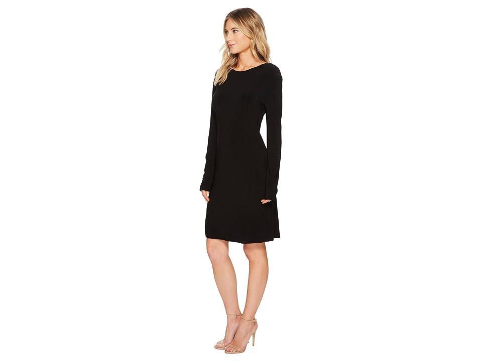 Norma Kamali Long Sleeve Crew Dress To Knee Women's Dress Product Image