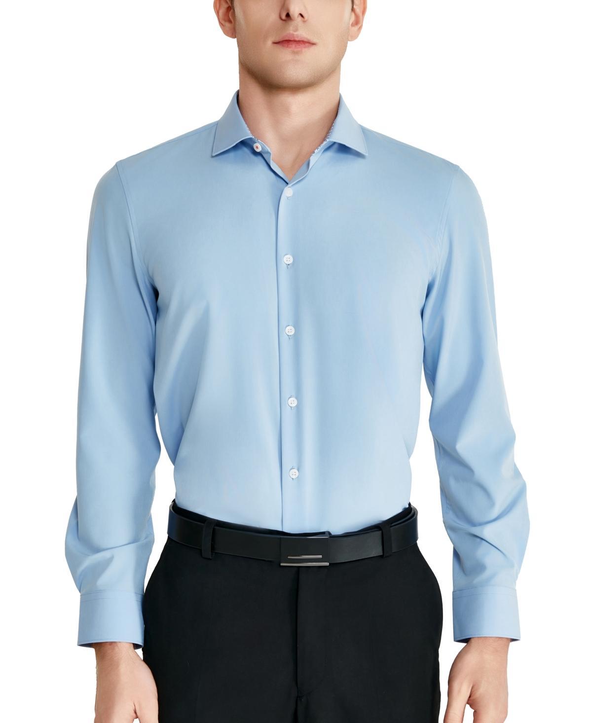 Tallia Mens Slim-Fit Solid Poplin Dress Shirt Product Image