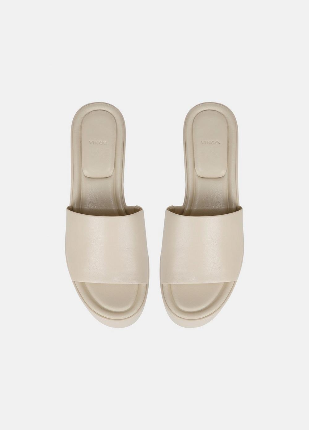 Womens Polina Leather Platform Sandal, Moonlight, Size 9.5 Vince Product Image