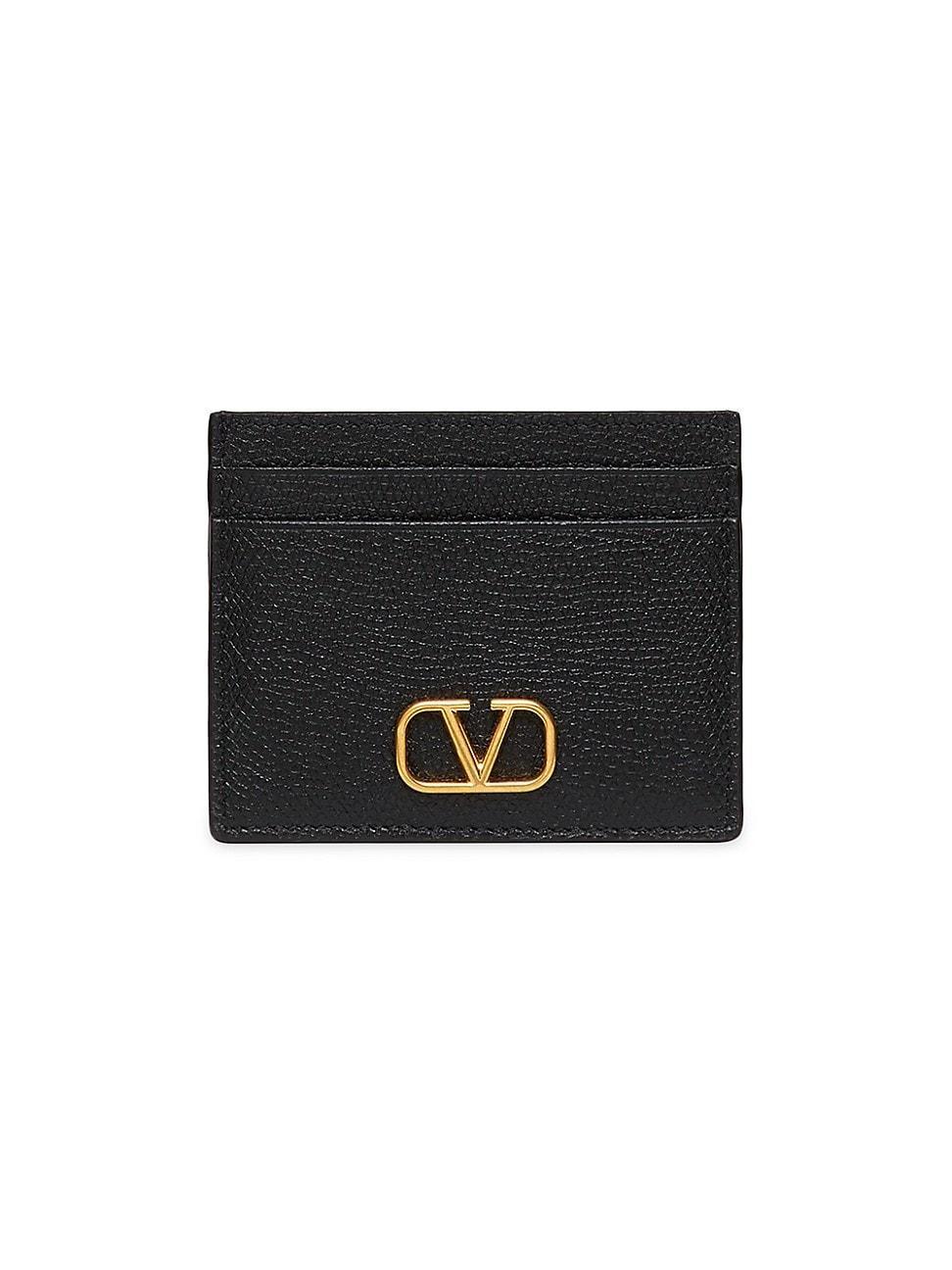 Womens Vlogo Signature Grainy Calfskin Cardholder Product Image