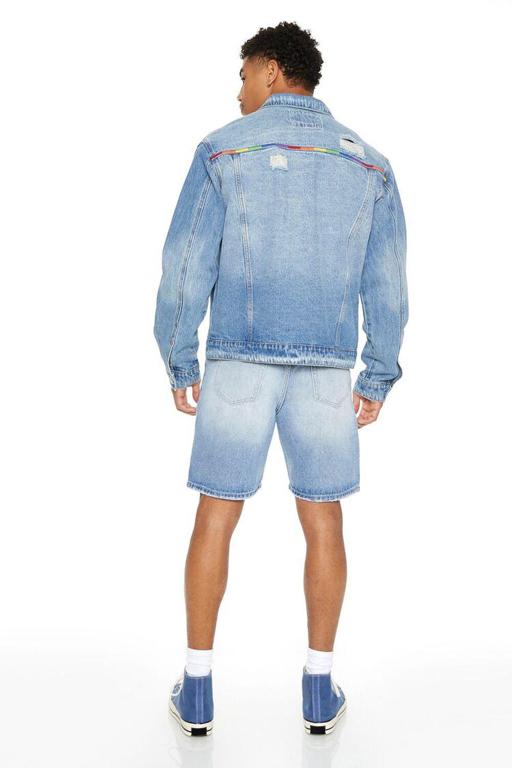 Distressed Threaded Denim Shorts | Forever 21 Product Image