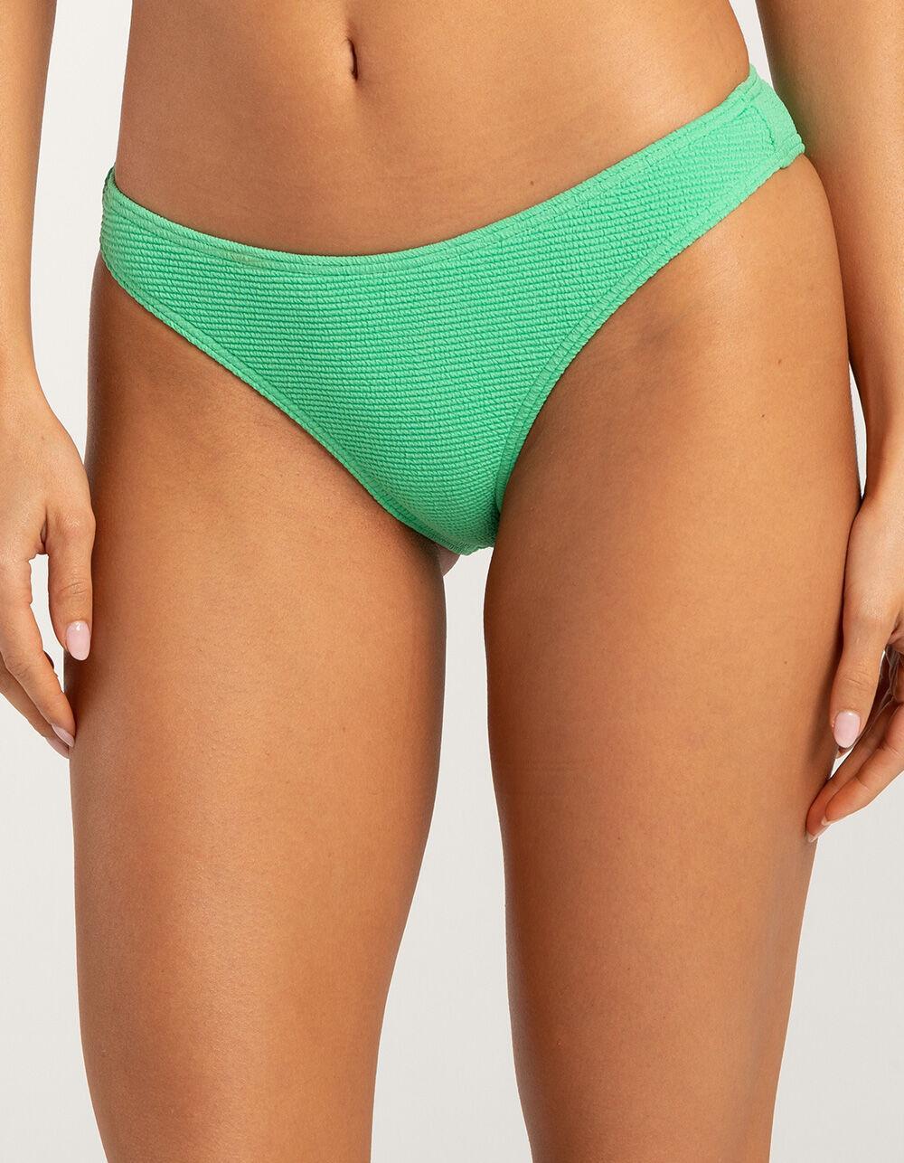 FULL TILT High Leg Cheekier Bikini Bottoms - YELLOW Product Image