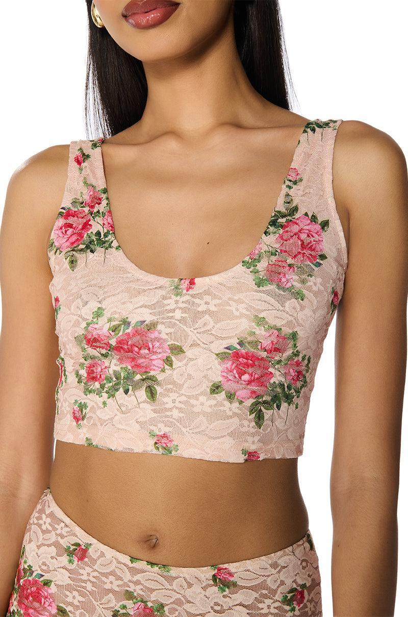 NINA FLORAL CROPPED CAMI Product Image