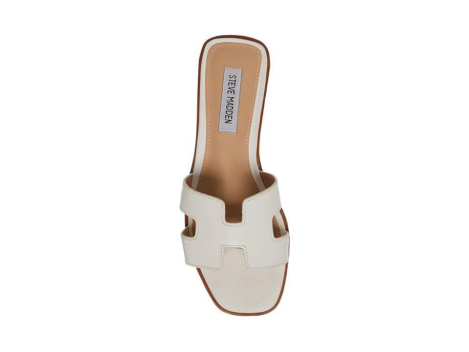 Steve Madden Hadyn Leather Flat Slide Sandals Product Image