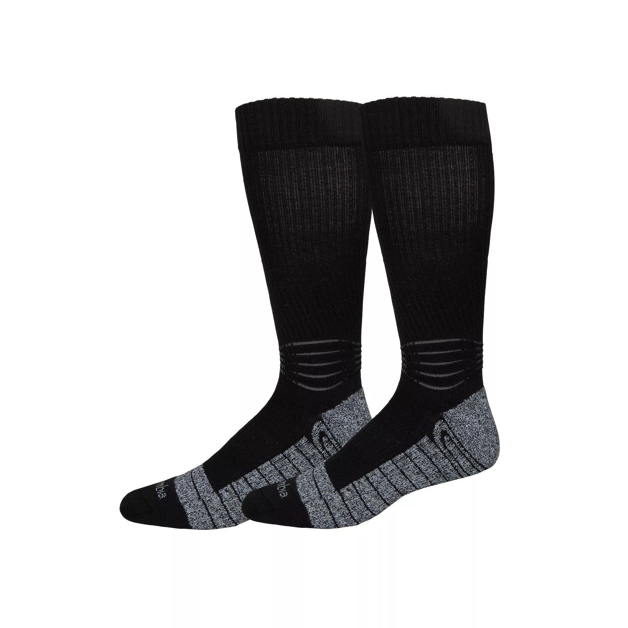 Men's Columbia Active 2-Pack Cropped Crew Socks, Size: 6-12, Black Product Image