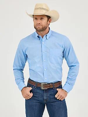 Men's Cody Johnson One Pocket Button Down Shirt in Gray Contrast Product Image