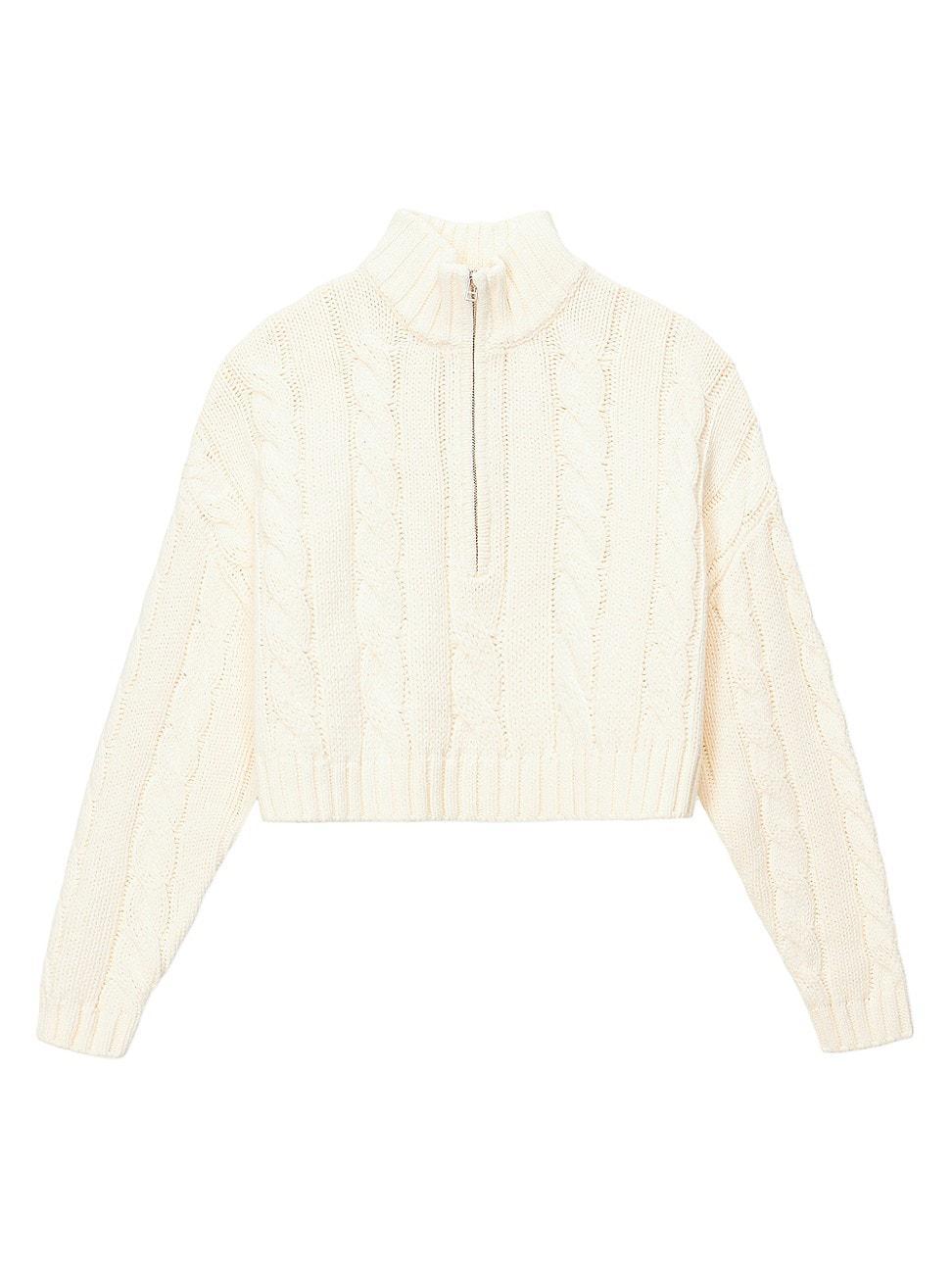 Womens Hampton Rib-Knit Cropped Sweater Product Image