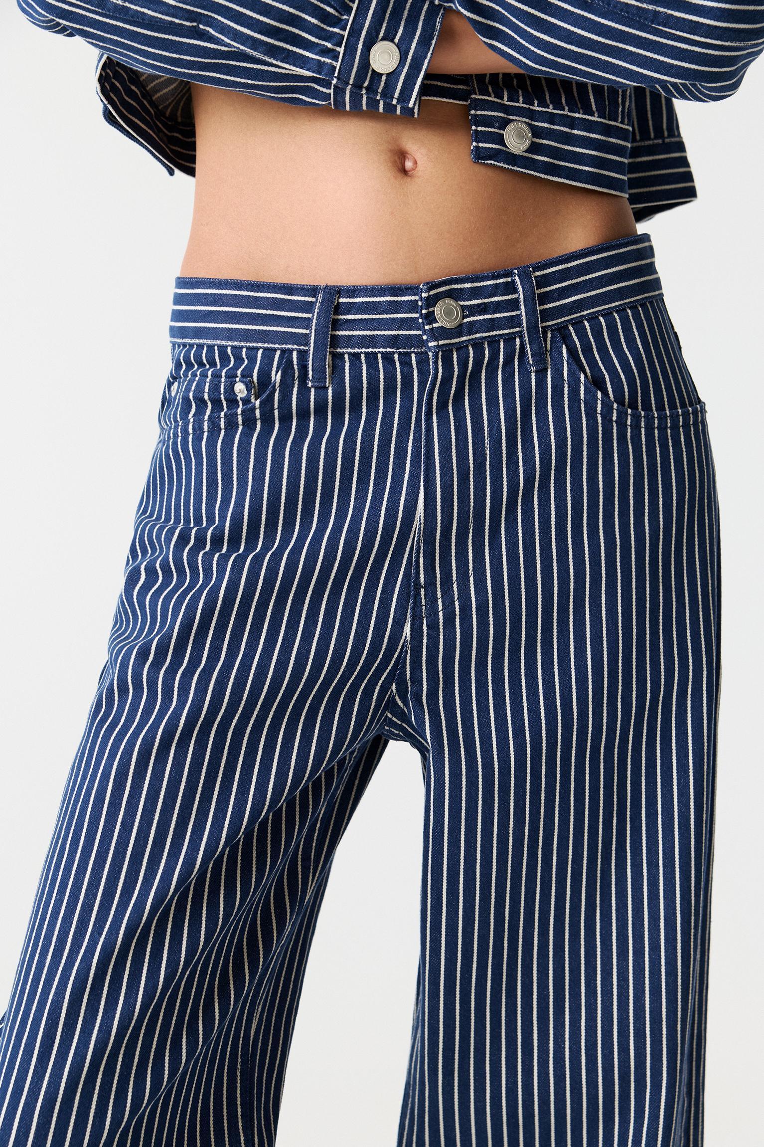 Striped baggy jeans Product Image