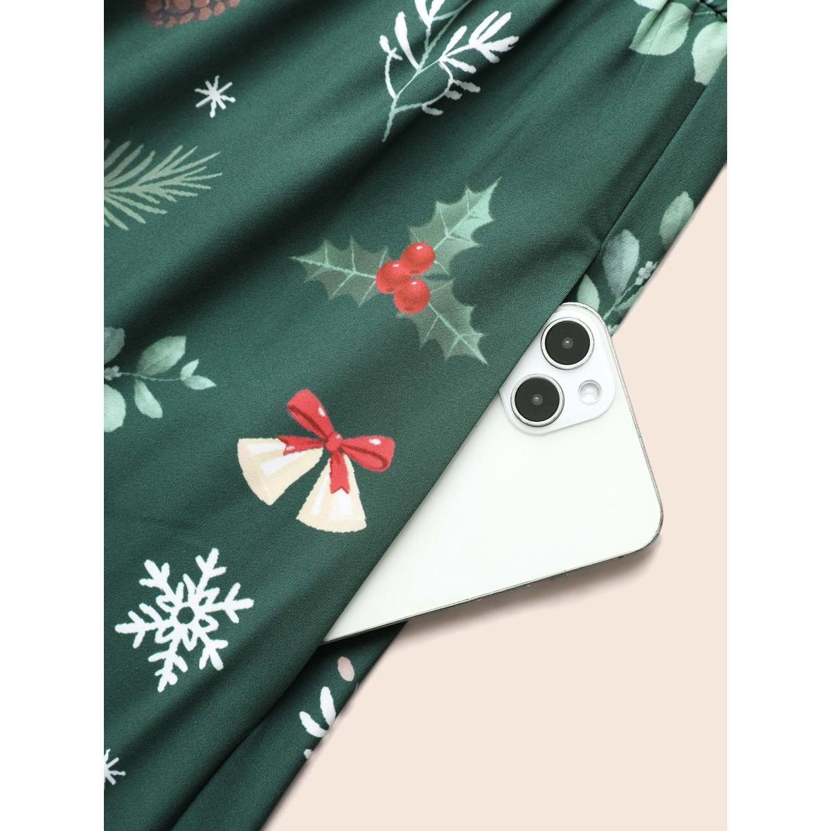 Plus Size Lace Trim Sheer Neckline Midi Dress Truegreen Women Elegant Woven ribbon&lace trim Mock Neck Long Sleeve Curvy BloomChic 10/M Product Image