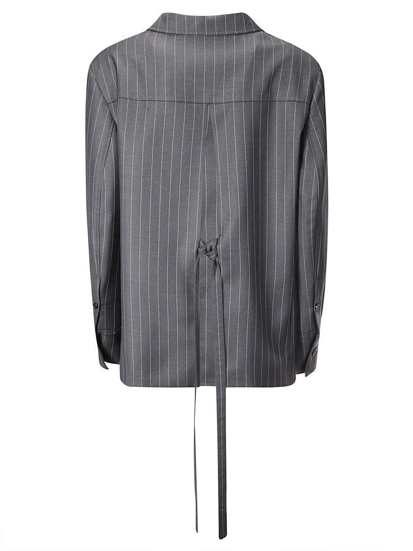 JW ANDERSON Open Back Tailored Shirt Jacket Mid Grey Melange Product Image