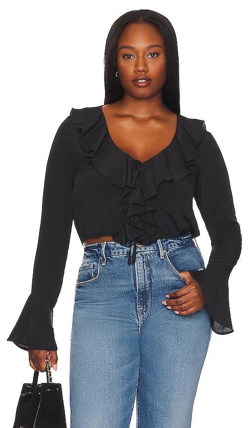 Denise Ruffle Tie Top MORE TO COME Product Image