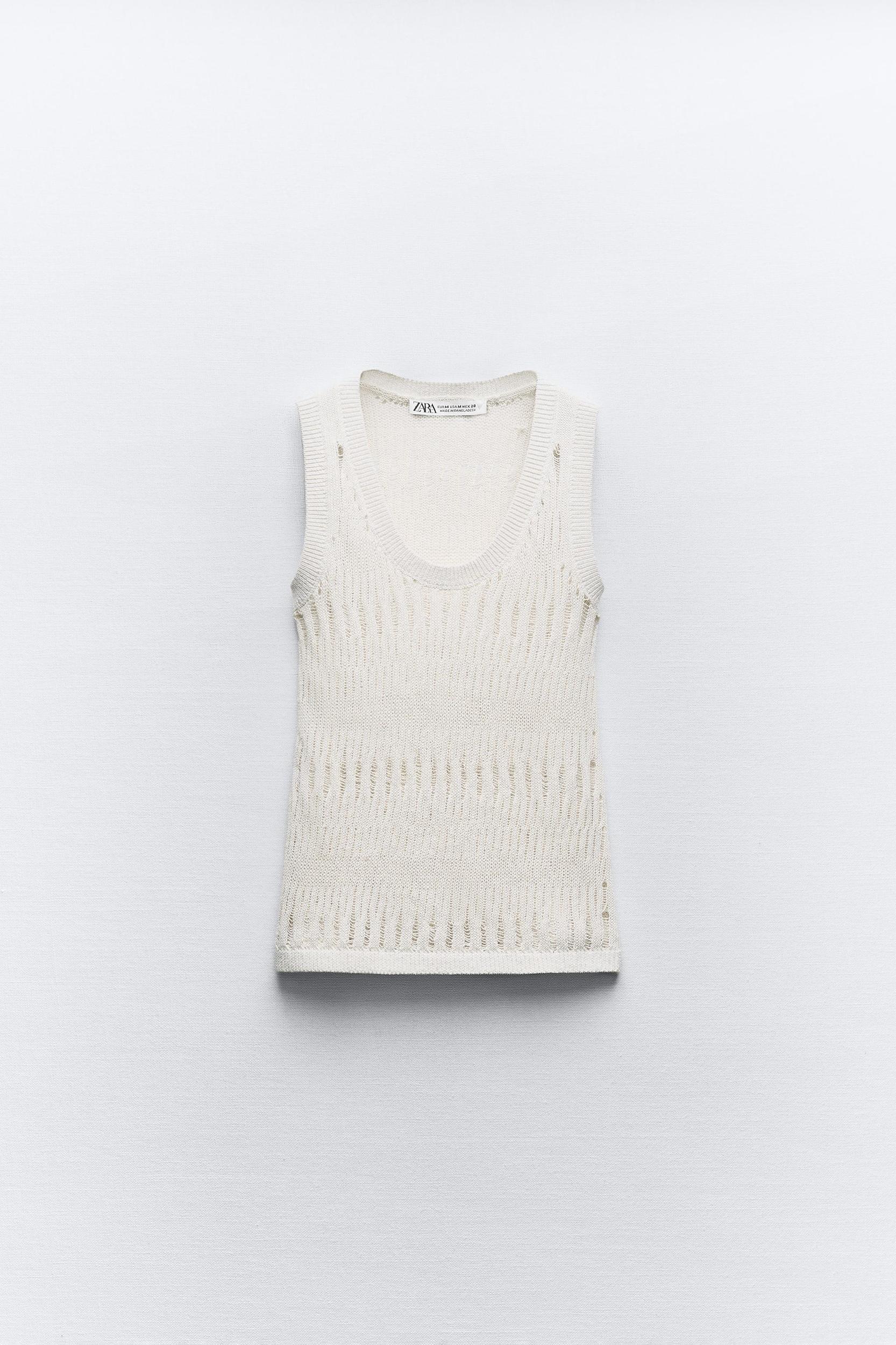 SLEEVELESS TOP WITH METALLIC THREAD Product Image