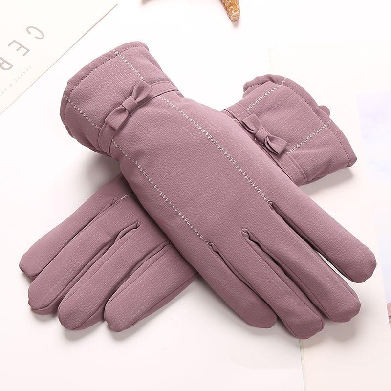 Bow Fleece Lined Touchscreen Gloves Product Image