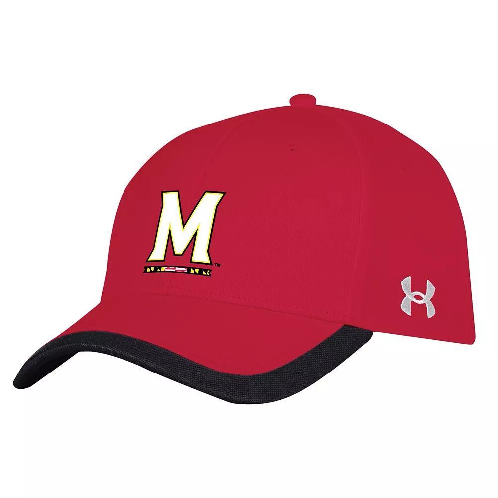 Men's Under Armour  Red Maryland Terrapins Sideline Blitzing Accent Adjustable Hat Product Image