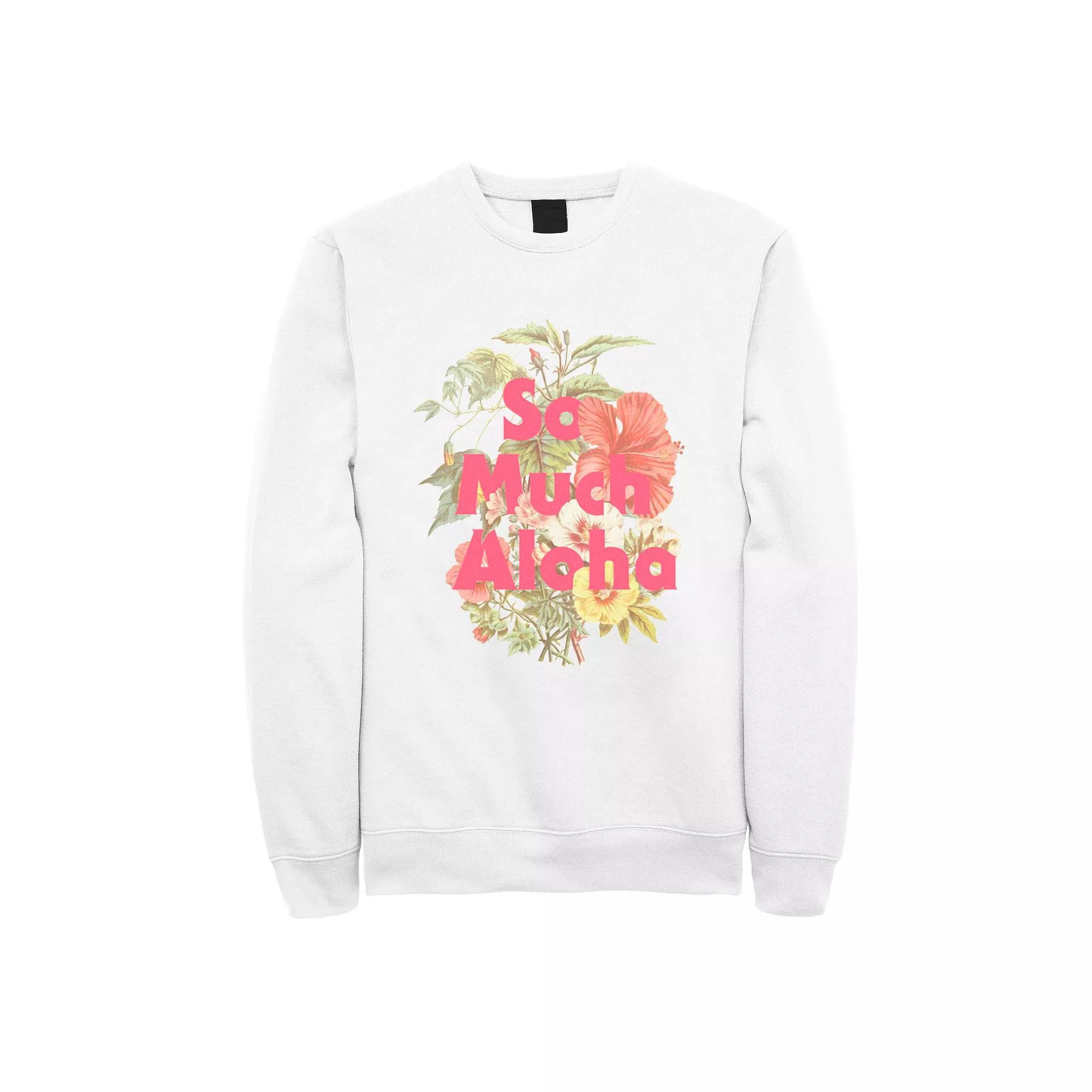 Men's Fifth Sun "So Much Aloha" Floral Sweatshirt, Size: 3XL, White Product Image