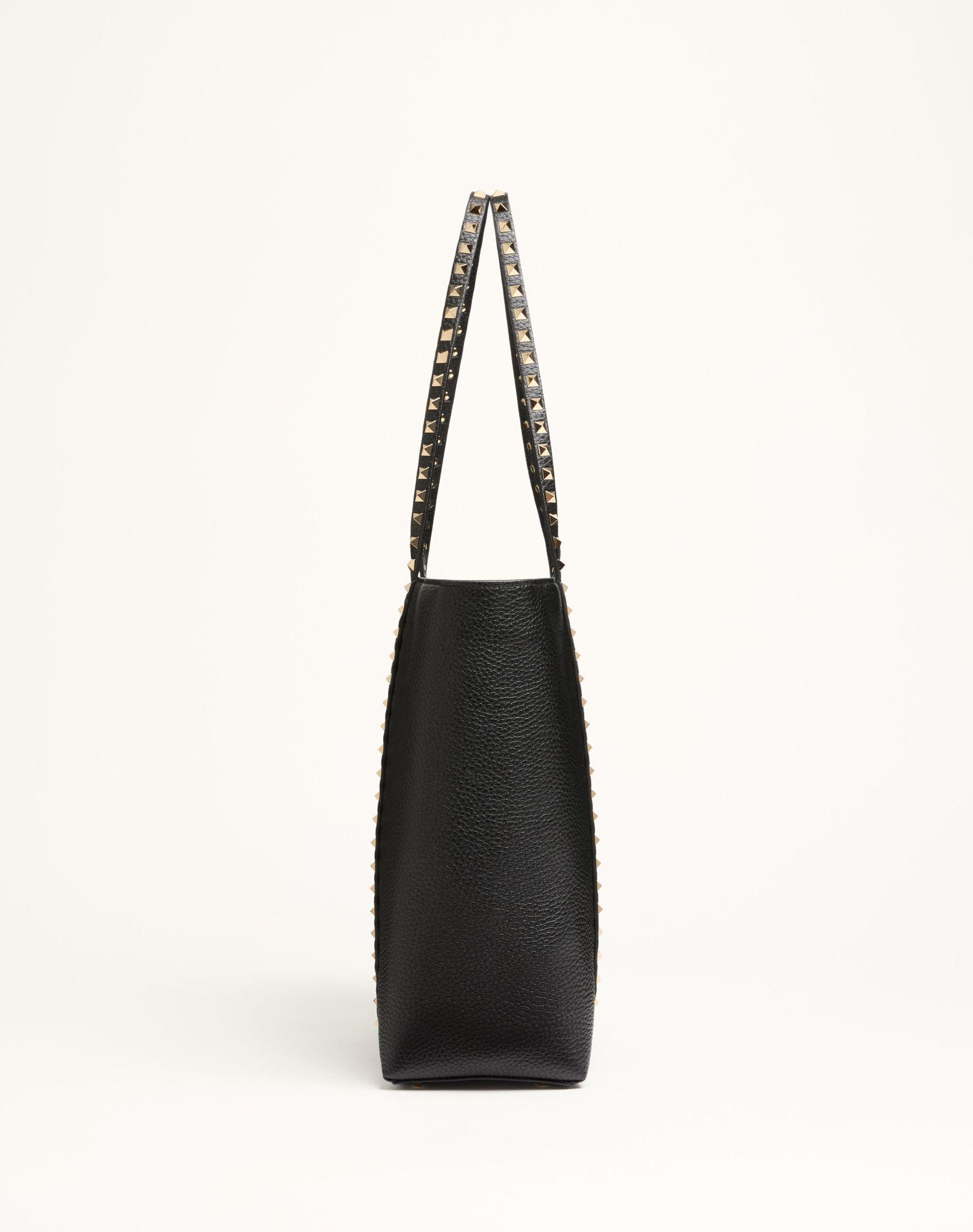 Valentino Garavani Rockstud Shopping Bag In Grainy Calfskin Product Image