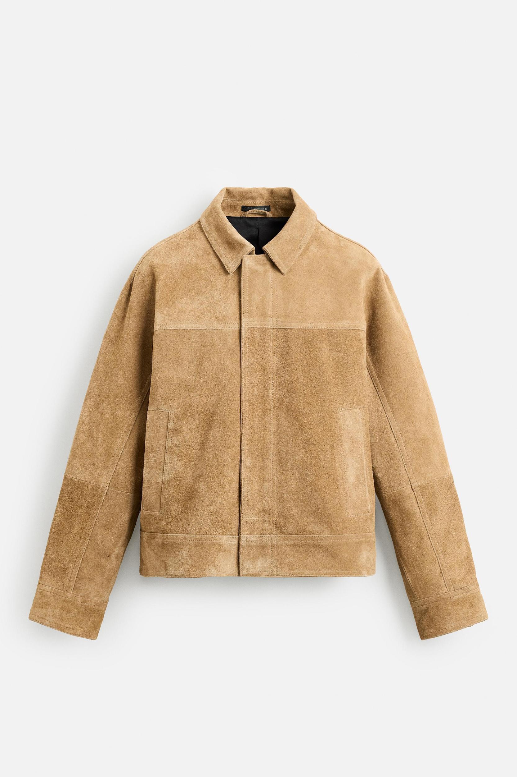 CROPPED FIT LEATHER JACKET Product Image