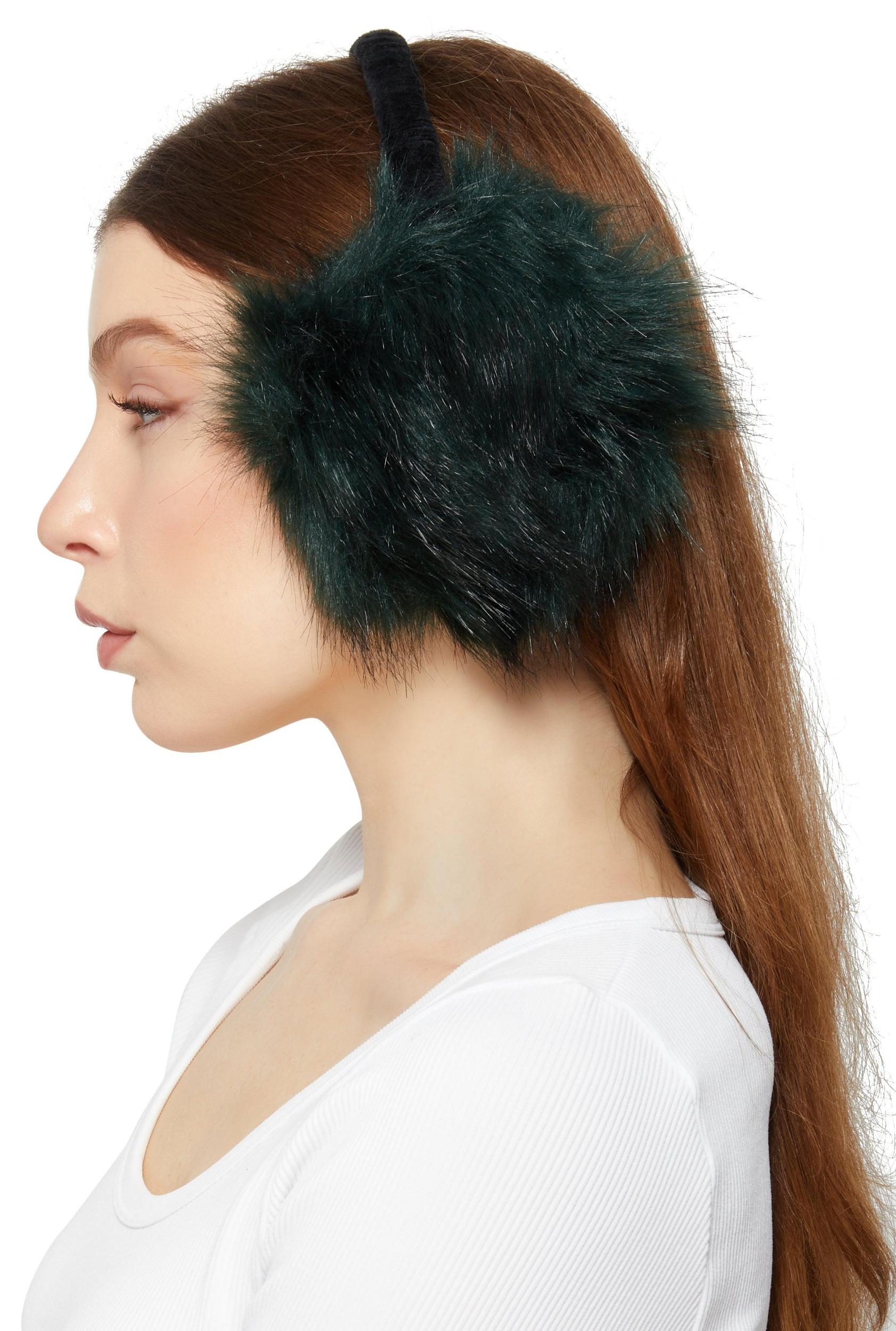 Oversized Faux Fur Earmuffs Female Product Image