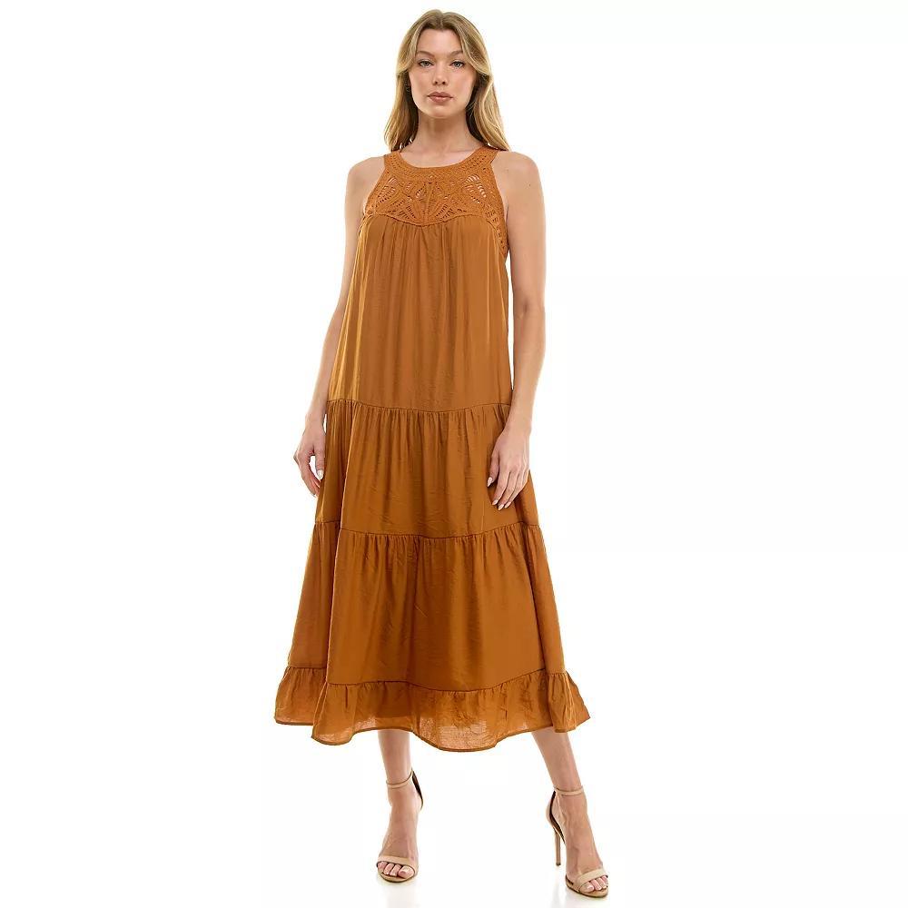 Women's Luxology Woven Tiered Maxi Dress, Size: Medium Product Image