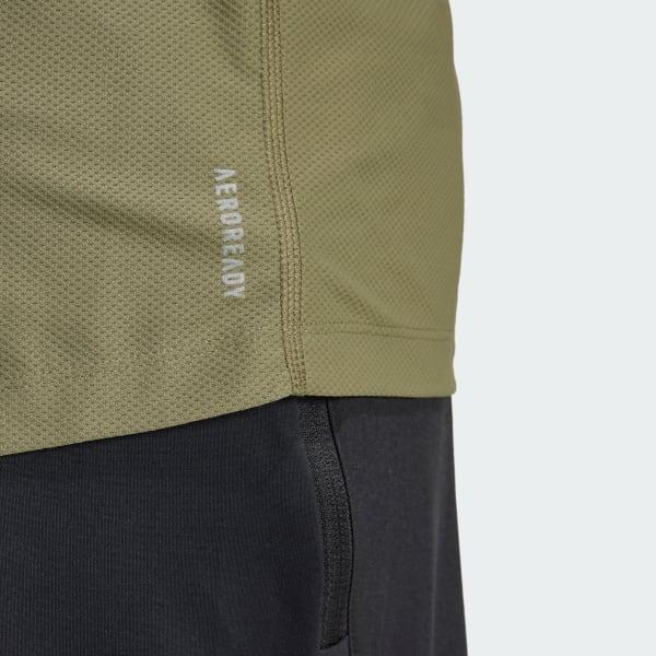 Mens adidas Own The Run Short Sleeve Tee Aurora Red Product Image
