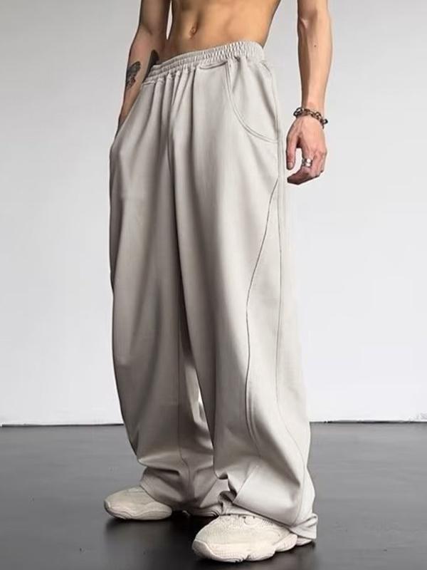 Men's Paneled Loose Casual Pants Product Image