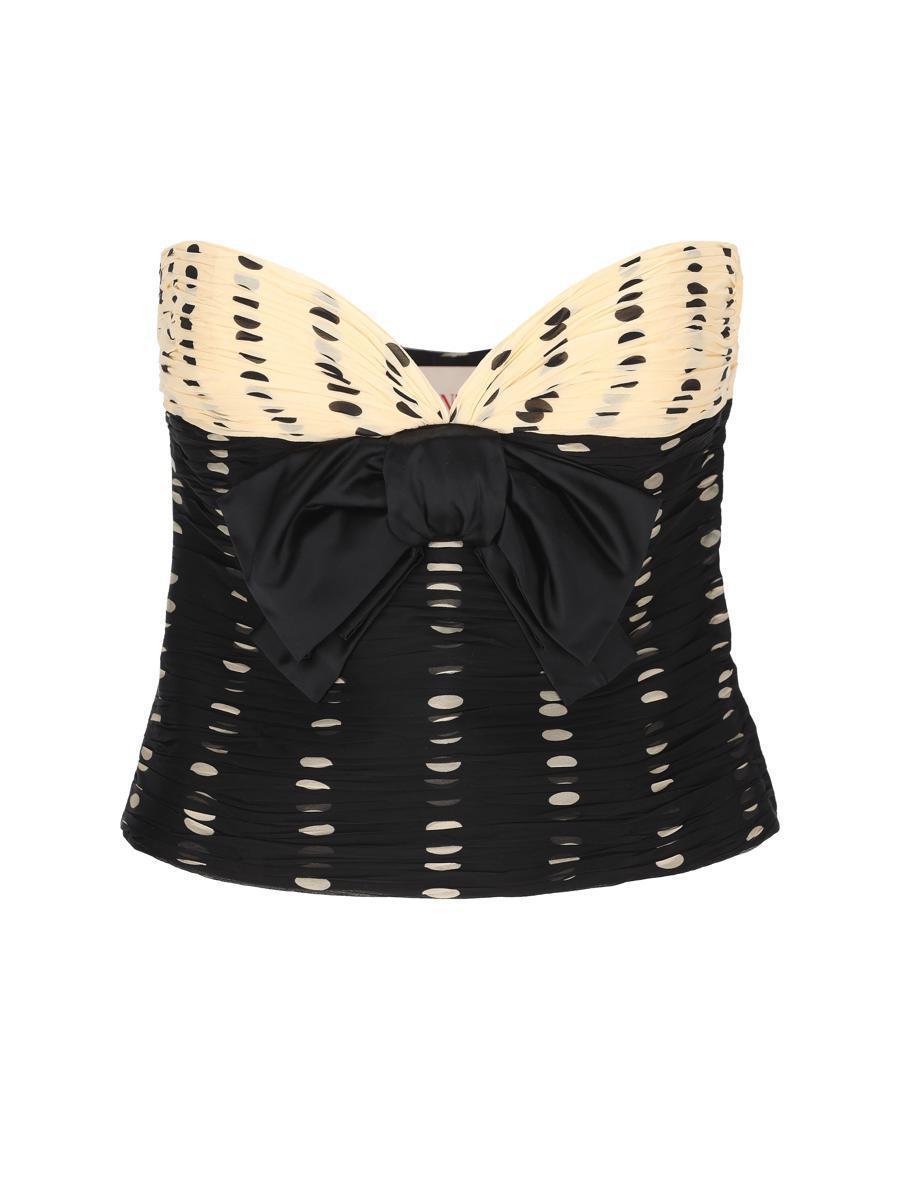 VALENTINO Garavani Top In Black/betulla Product Image