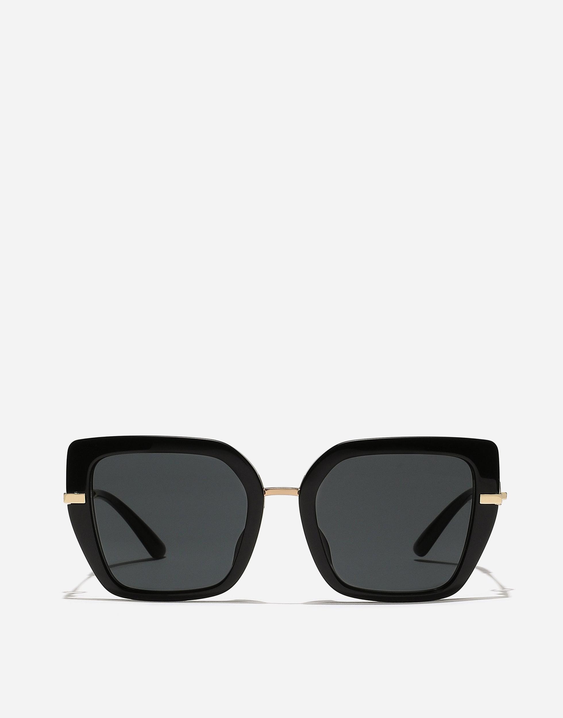 DOLCE & GABBANA Womens Black Dg4373 Square-frame Acetate Sunglasses In Light Grey Gradient Black Product Image