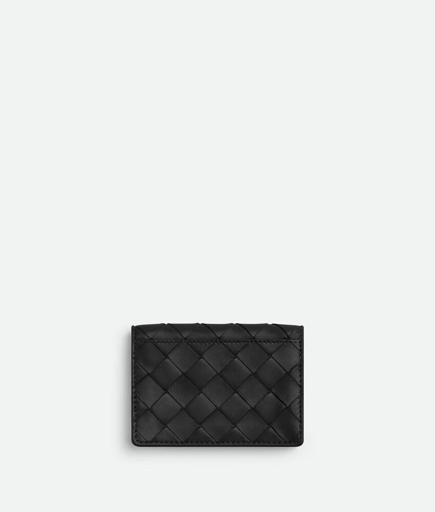 Women's Intrecciato Business Card Case in Black Product Image