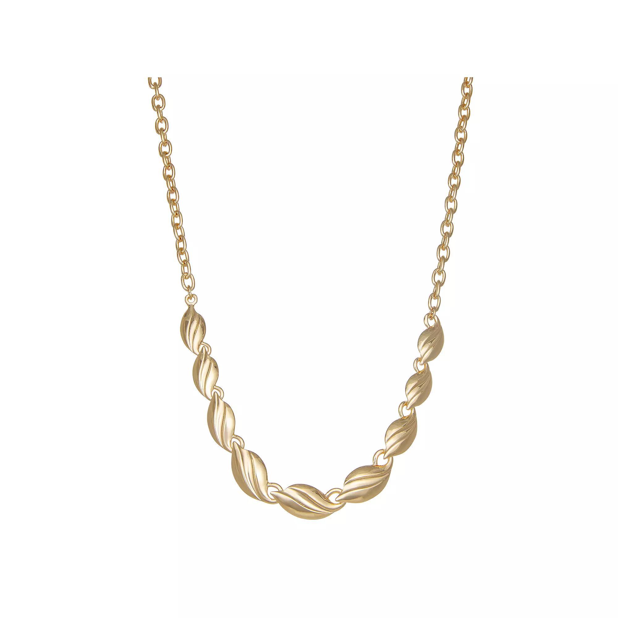 Napier Gold Tone Twist Link Necklace, Women's Product Image
