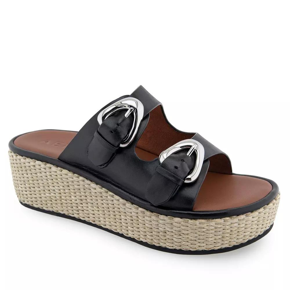 Aerosoles Darcy Womens Leather Platform Sandals Product Image