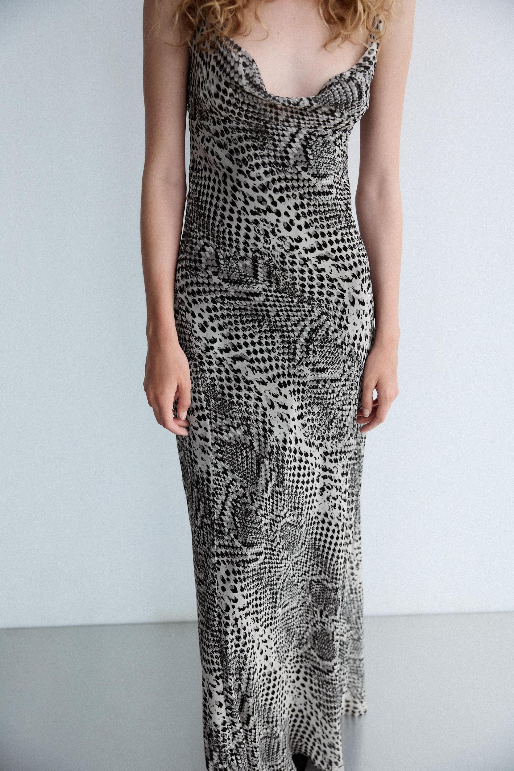 LONG ANIMAL PRINT DRESS Product Image