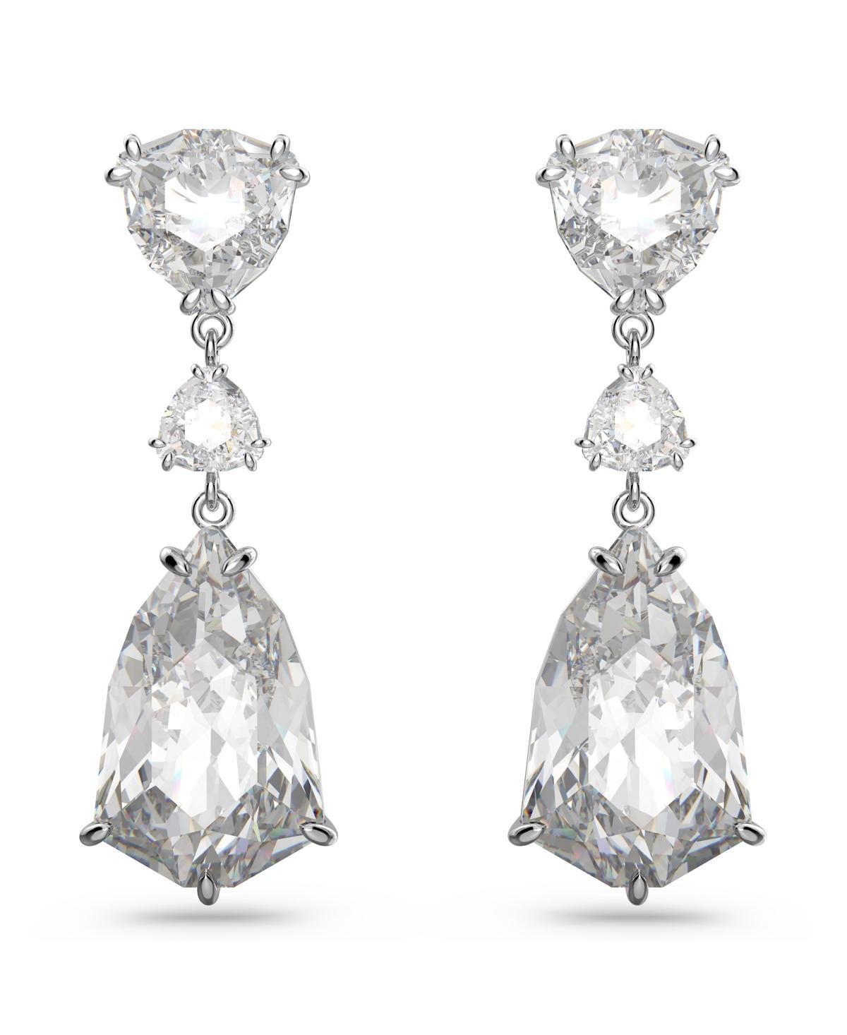 Swarovski Mesmera Trilliant Crystal Drop Earrings in Rhodium Plated Product Image