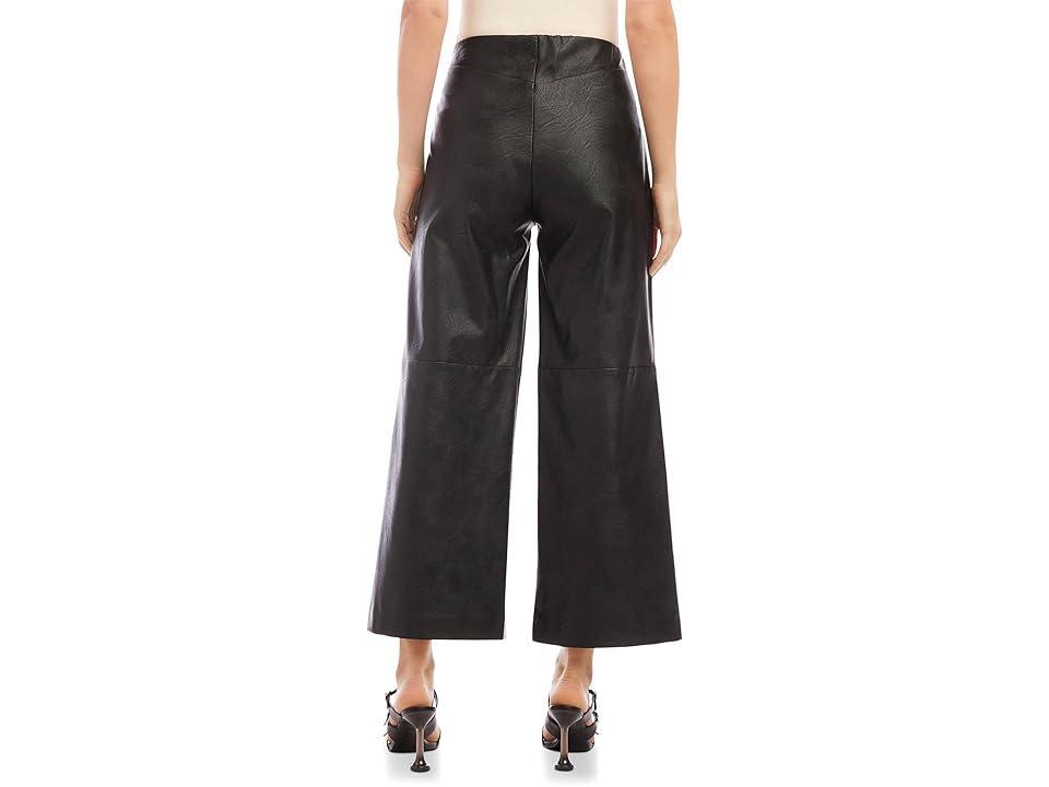 Karen Kane Cropped Faux Leather Pants 1) Women's Jumpsuit & Rompers One Piece Product Image