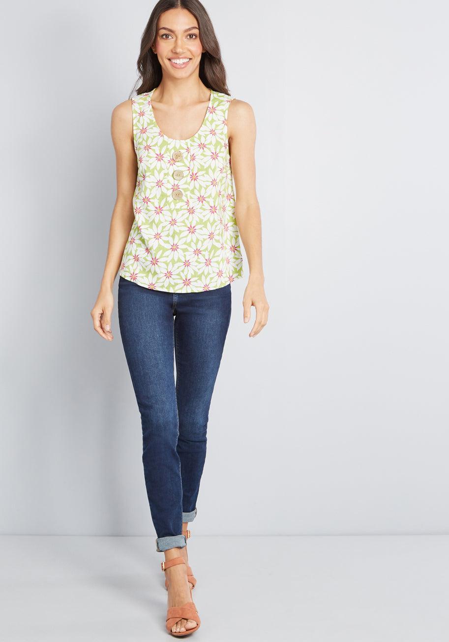 Love of Buttons Sleeveless Top Product Image