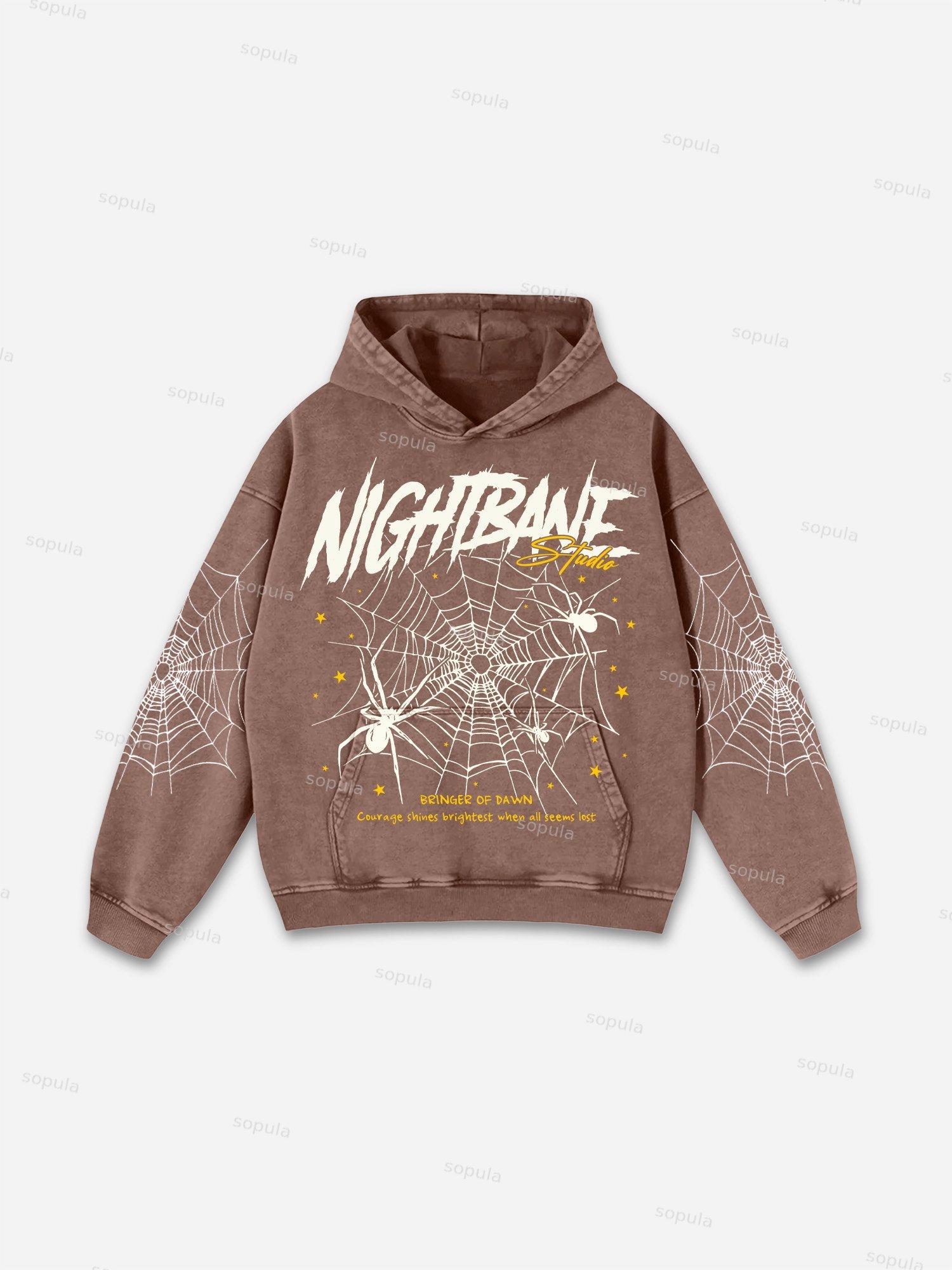Play Dead Street Graphic Acid Wash Hoodie Product Image