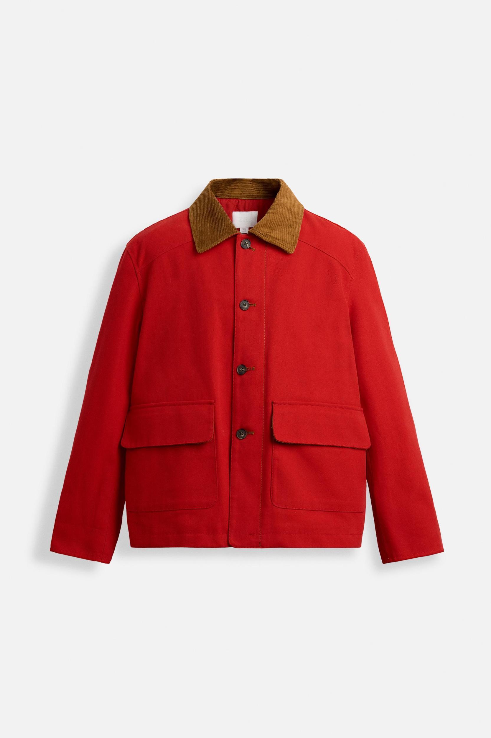CONTRASTING COLLAR JACKET Product Image