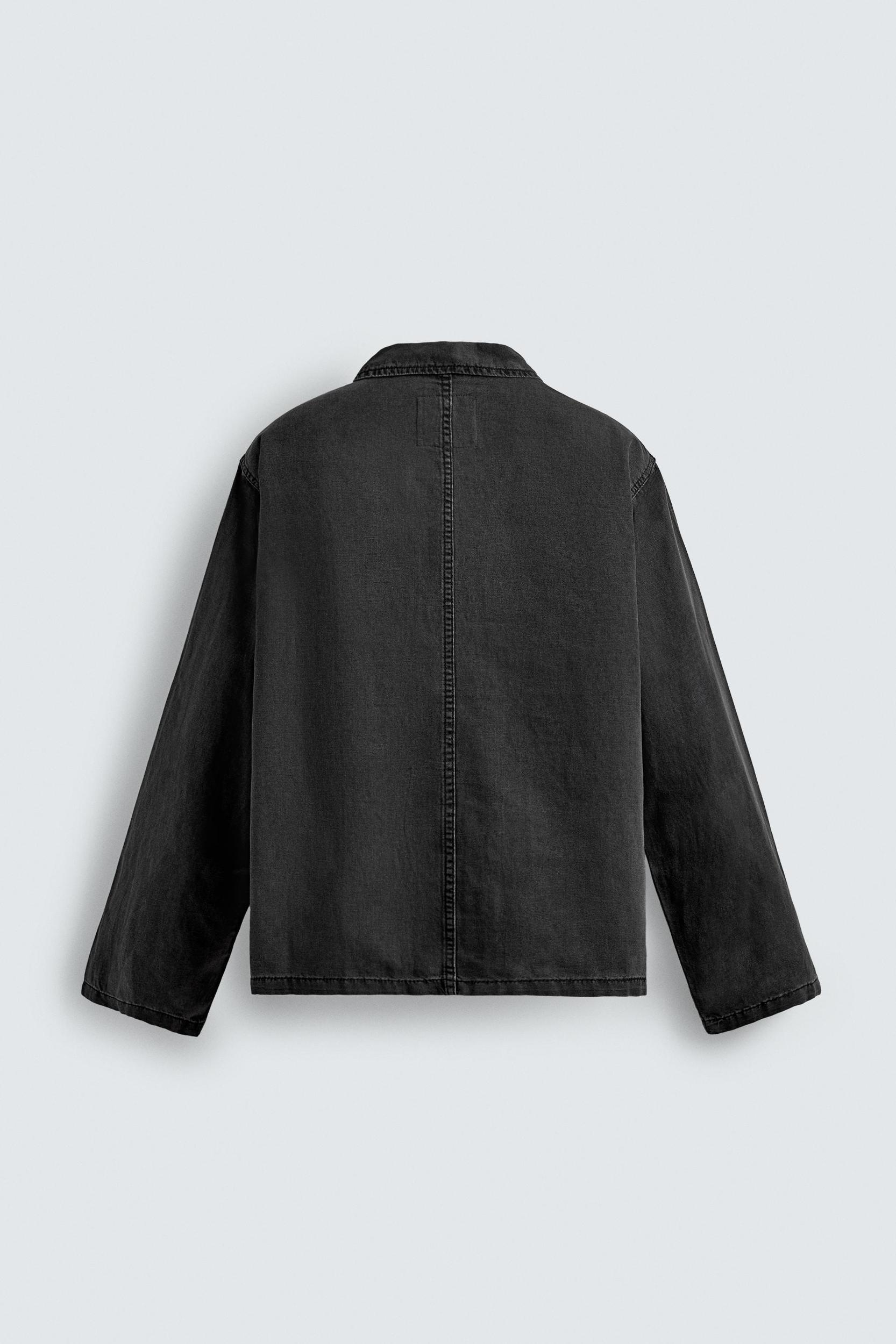 WASHED COTTON - LINEN OVERSHIRT Product Image
