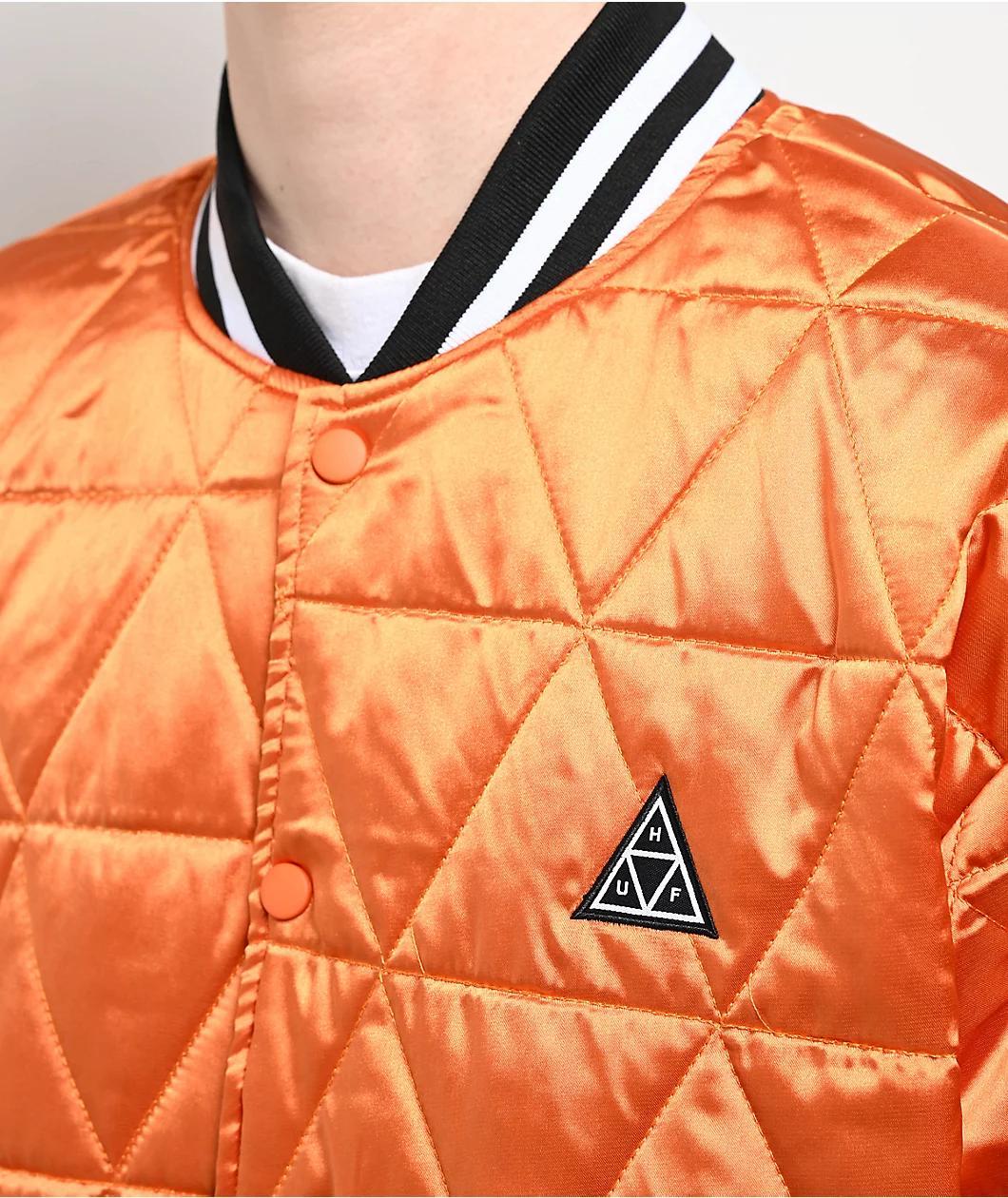 HUF Back 2 Back Black & Orange Reversible Bomber Jacket Product Image