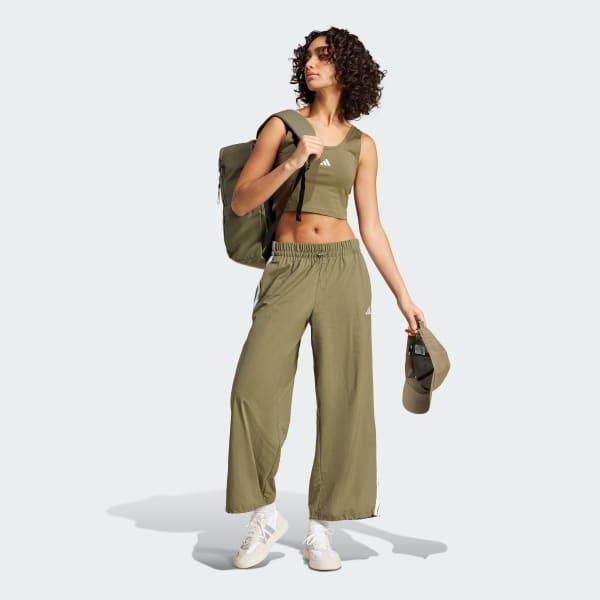 Womens adidas Essentials Small Logo Slim-Fit Sportswear Tank Top Green Strata White Product Image