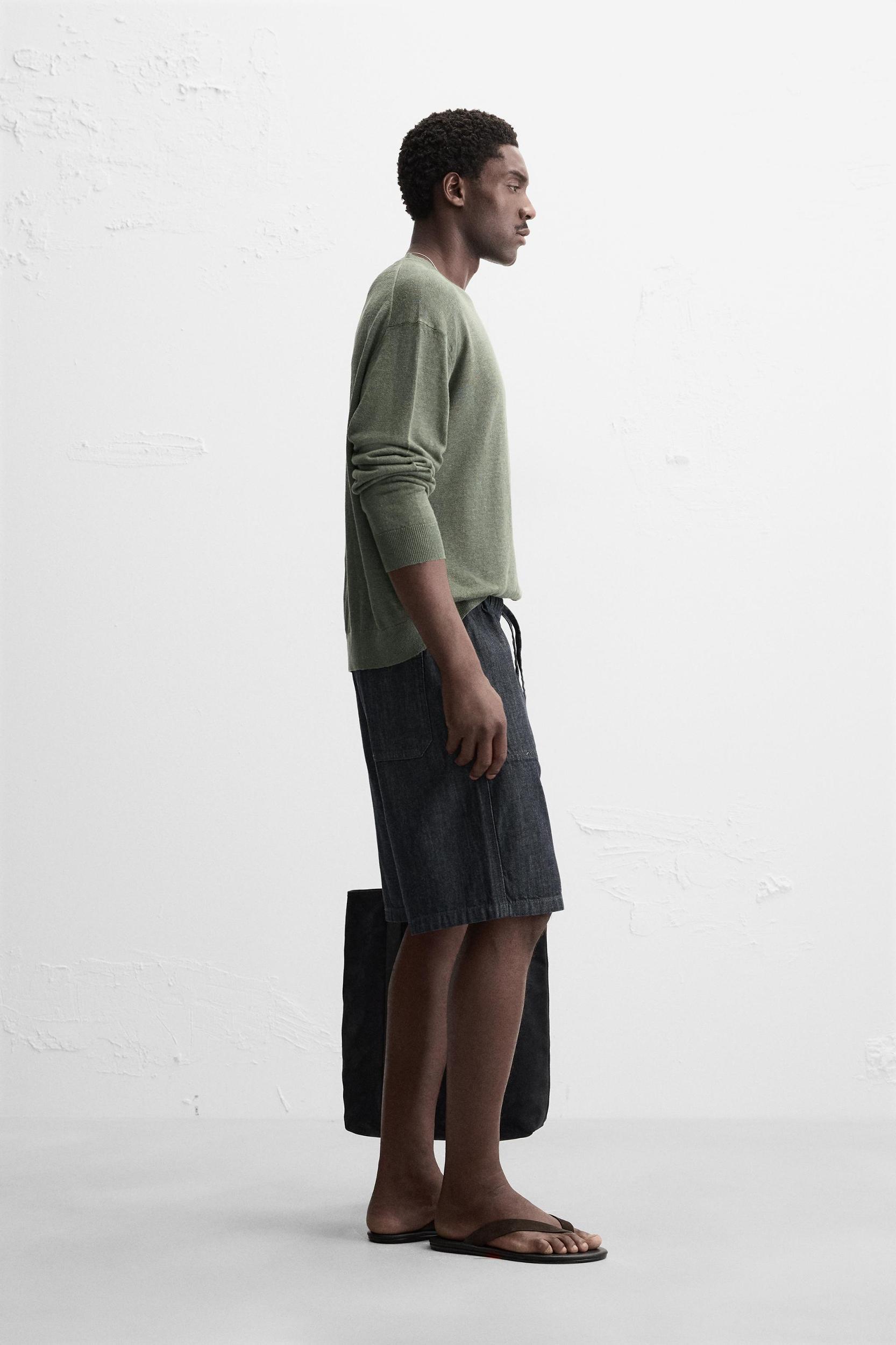 RELAXED FIT DENIM SHORTS Product Image