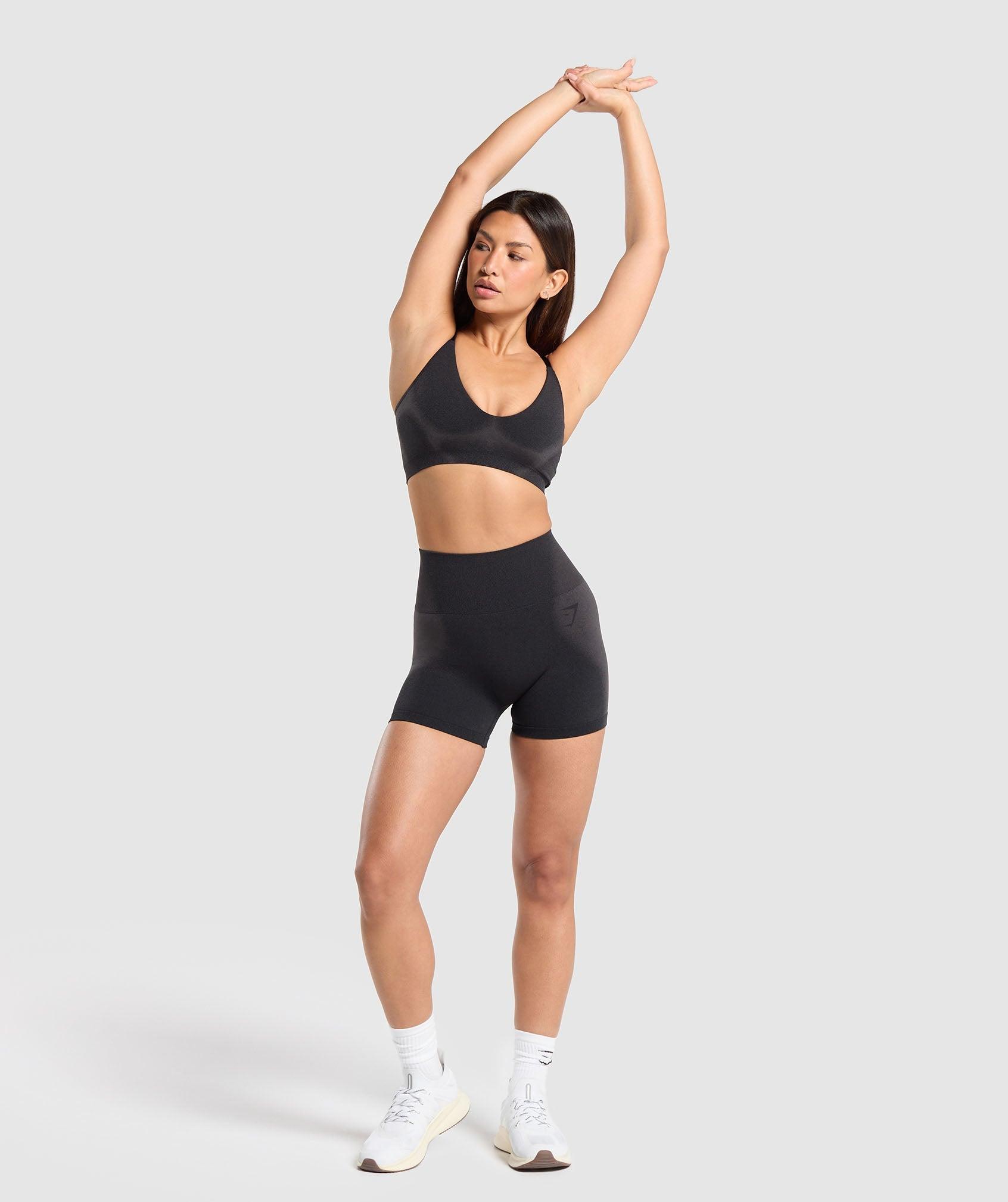Gymshark Blur Seamless Bralette - Black/Asphalt Grey Female Product Image