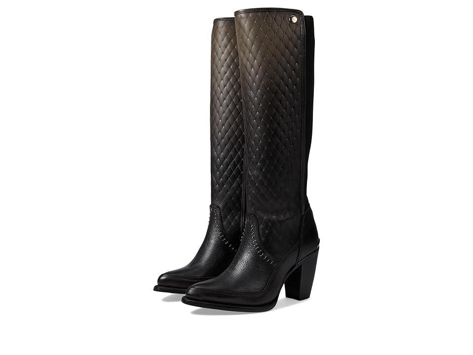 Schutz Womens Maryana Croc-Embossed Block Heel Pointed-Toe Tall Boots Product Image
