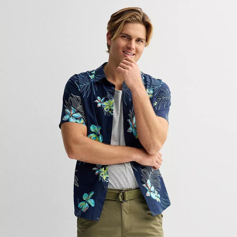 Mens Matix Short Sleeve Shirt and Tank Top Undershirt Set Navy Gray Grey Product Image